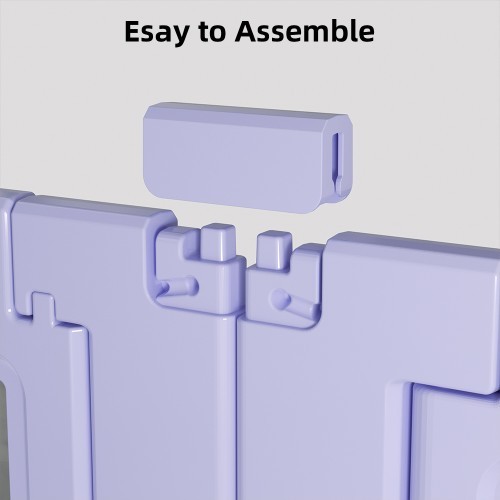 Expandable Pet Playpen with Anti-Slip Suction Cups, Easy Assembly, Indoor Puppy Fence with Lockable Door