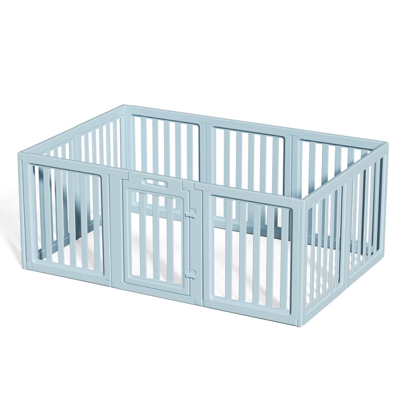 Expandable Pet Playpen with Anti-Slip Suction Cups, Easy Assembly, Indoor Puppy Fence with Lockable Door