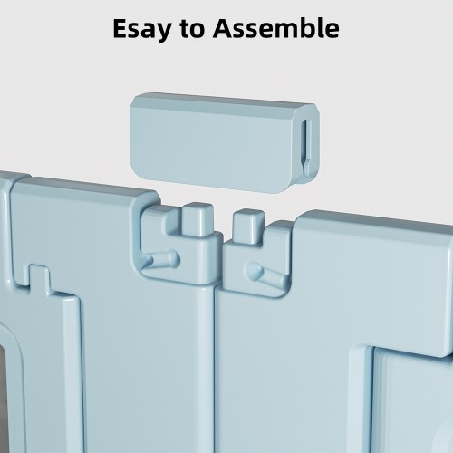 Expandable Pet Playpen with Anti-Slip Suction Cups, Easy Assembly, Indoor Puppy Fence with Lockable Door